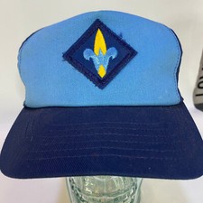 BSA Webelos Baseball Hat Snapback Blue Vintage Made in USA