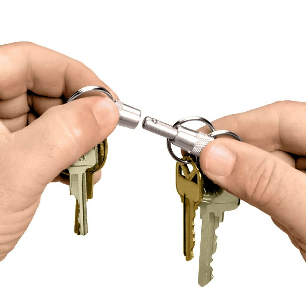 Lucky Line 3 Way Pull Apart Key Chain Silver 1 per Card 71501 for