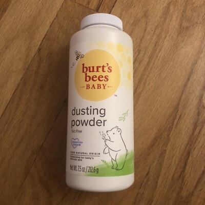 NEW Burt's Bees Baby Bee Dusting Powder Talc Free 7.5 oz. Sealed