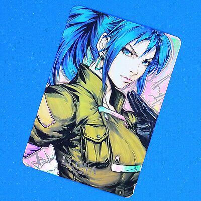 King of Fighters Leona Heidern Rainbow Foil Holo Anime Figure Art Card  Silver