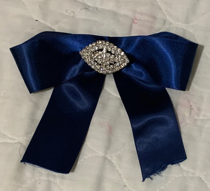 2 ДЕВОЧКИ синий волосы банты со стразами брошюра для платья для волос вечеринки         - Изображение 2 из 4