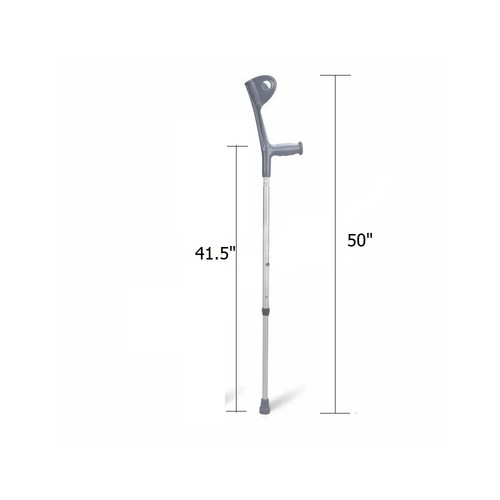 Extendable Elbow Crutch 50" Height Lightweight Aluminum Walking Aid