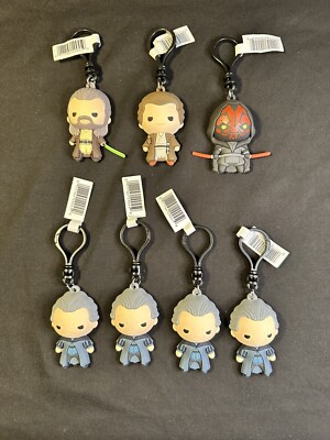 Lot of 7 Star Wars Episode 1 The Phantom Menace Character Bag Clips Monogram Inc