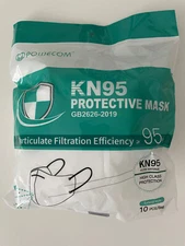 Powecom KN95 Protective Face Mask Respirator KN 95 GB2626-2019 White