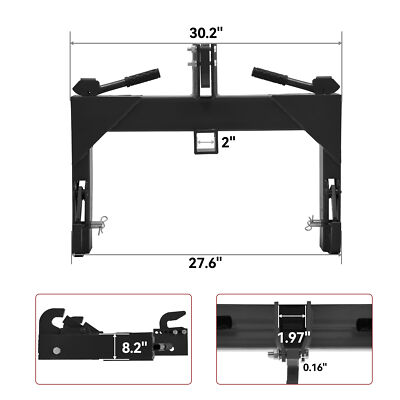 3-Point Quick Hitch Adapter for Category 1 - Attachment for