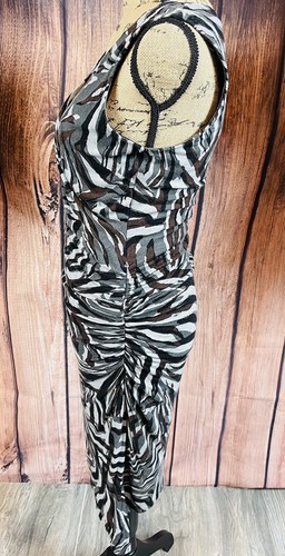 TRACY REESE WOMENS PALE H ABRACT SIDE RUSHED LINED DRESS SIZE MED RETAIL 288.00 - Picture 5 of 7