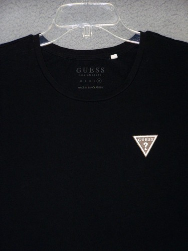 Guess Top Youth XL Black Graphic Logo Sides Cap Sleeves Stretch School Girls - Picture 2 of 9