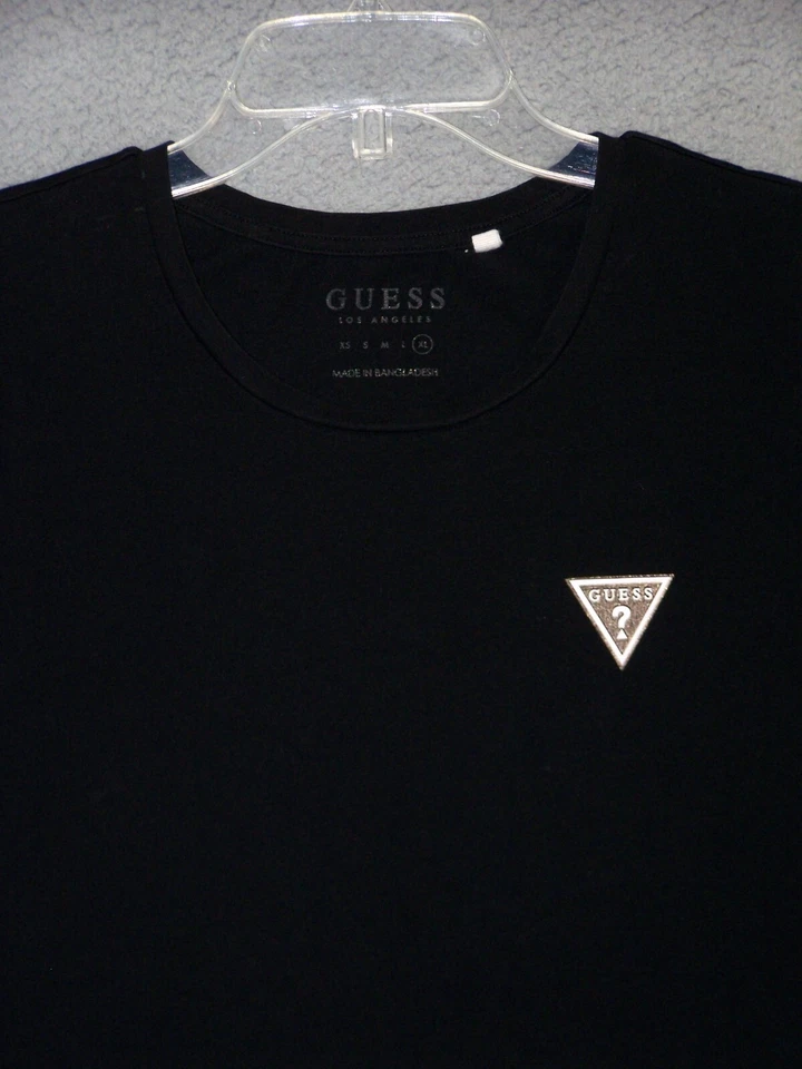 Guess Top Youth XL Black Graphic Logo Sides Cap Sleeves Stretch School Girls - Image 2 of 4