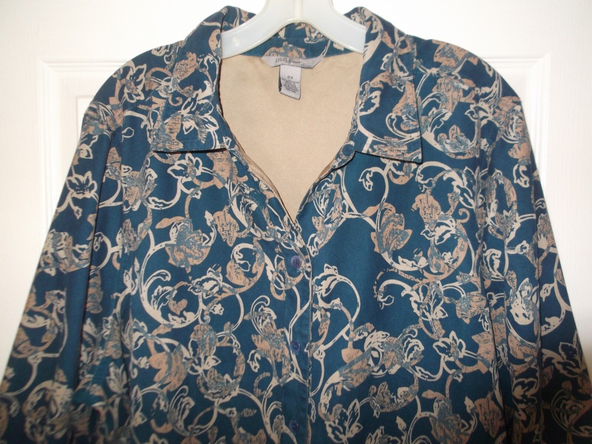 IB Diffusion Woman Unlined Jacket/Tunic 2X Button close Collar