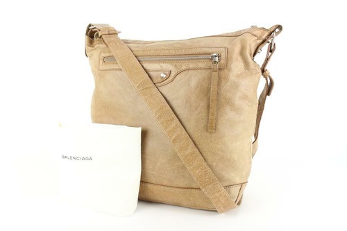 Balenciaga Brown Leather Classic the Day Hobo Messenger 14ba53s - Afbeelding 2 van 12