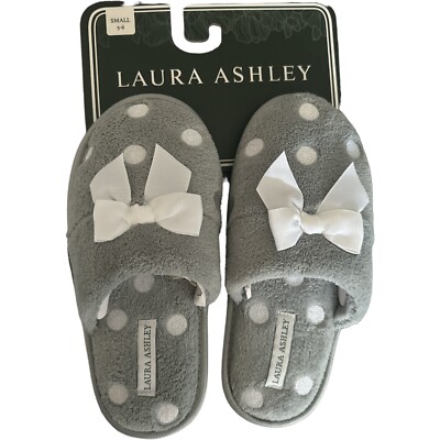 Laura Ashley Women's Plush Memory Foam Slippers – Light Grey, Small, All-Over Soft - View #8