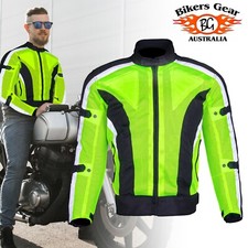 Australian Bikers Gear Mens Motorcyle Motorbike Mesh Waterproof Cordura Jacket