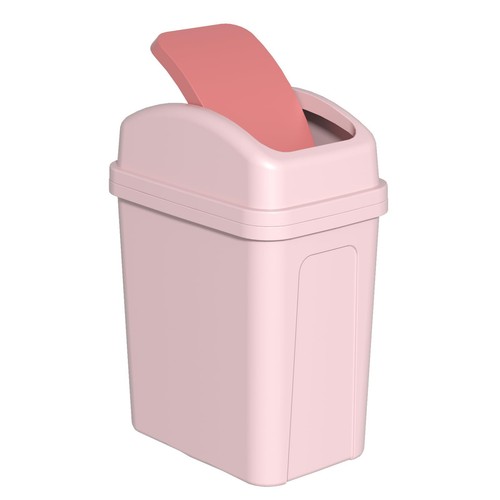 Plastic Small Trash Can Garbage Can with Swing-top Lid Mini Desktop Trash Can... - Picture 7 of 7