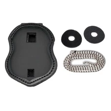 ICE HSI Agent Badge Shaped Holder Leather Clip on Belt Neck Hanger Chain DHS