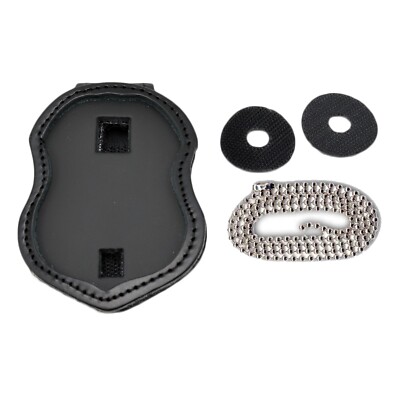 ICE HSI Agent Badge Shaped Holder Leather Clip on Belt Neck Hanger Chain DHS