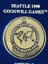 1990 Goodwill Games Seattle Official Medallion Medal US / Russian
