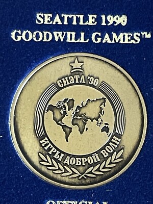 1990 Goodwill Games Seattle Official Medallion Medal US / Russian