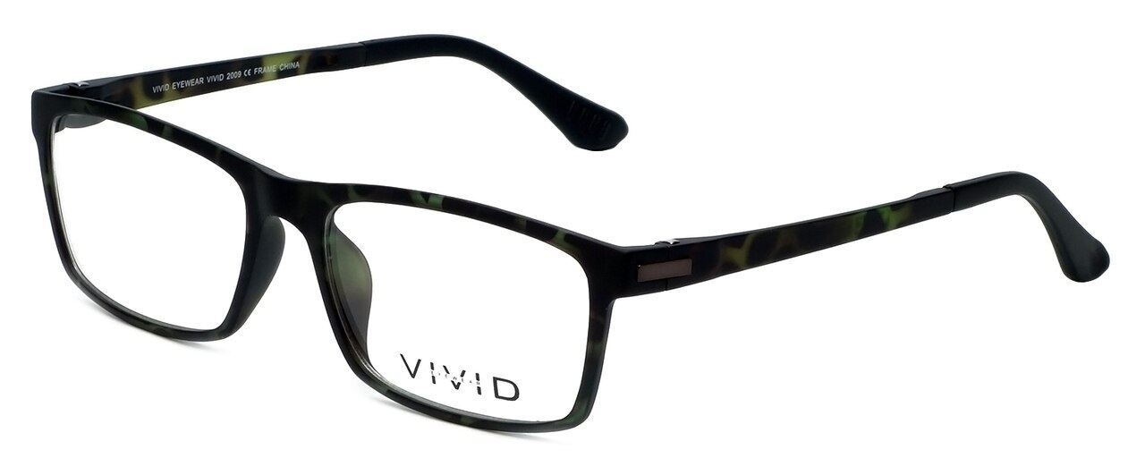 Calabria Viv Designer Multi-Focus Blue Light Glasses 2009 Green-Tortoise 54mm