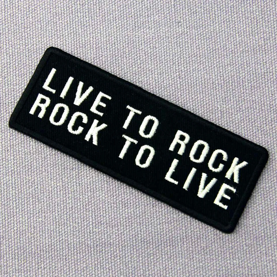 Iron Sew On Patch Embroidery Back Biker Rock Punk Heavy Metal Badges Appliques - Image 3 of 4
