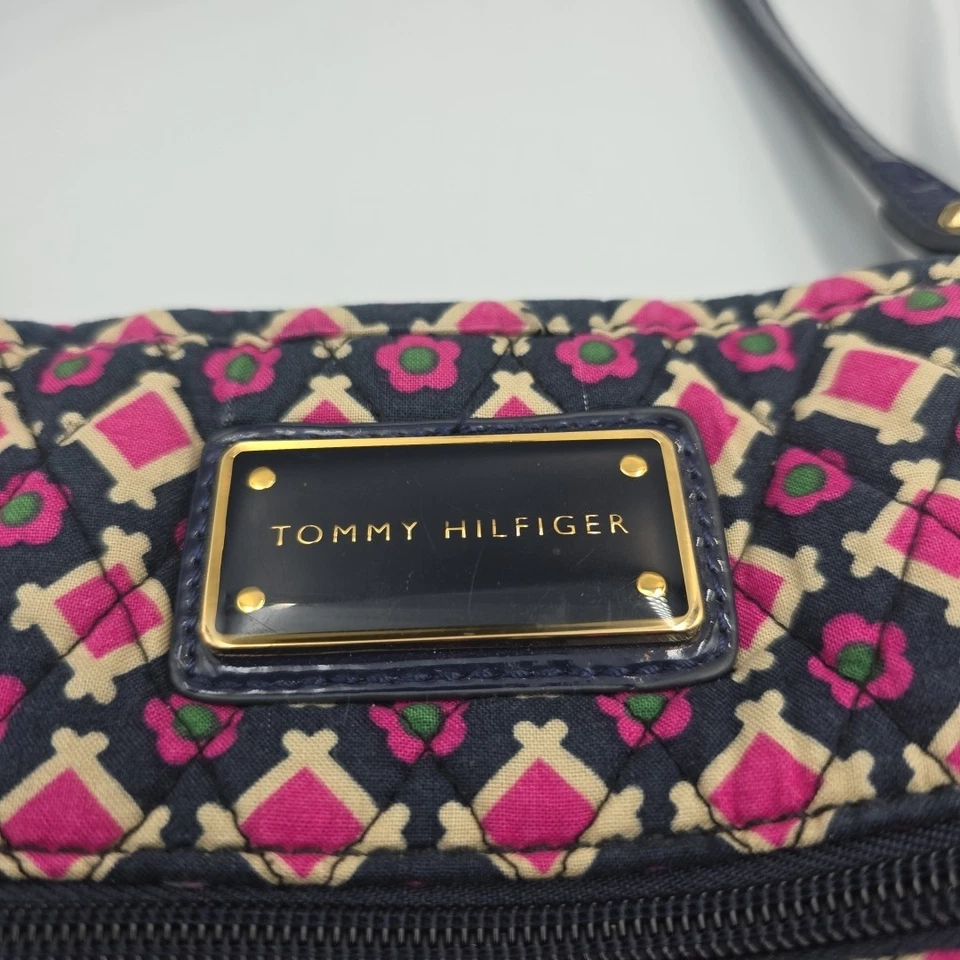 Tommy Hilfiger средний розовый цветочный сумочки двойной ручки сумка с короткими ручками 14 x 13" - Изображение 2 из 4