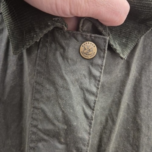Barbour x National Trust Foxglove Wax Waterproof Floral Green Coat Jacket UK 10 - Bild 2 von 11