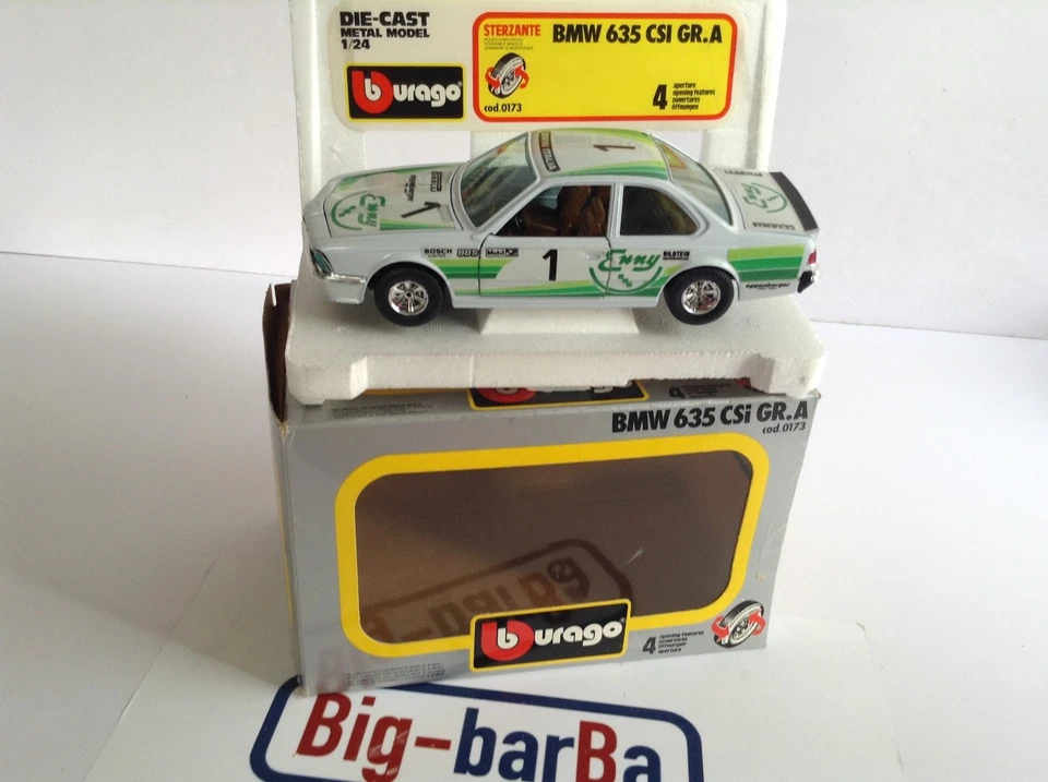 🔥Lot vintage🚗 BBURAGO BMW 635 CSI GR. A 1:24 🍂 SPETTACOLARE 🍂☕ - Immagine 2 di 4