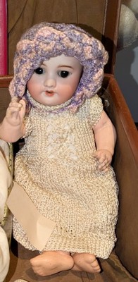 Antike französische SFBJ Biskuit Baby Puppe Form 60 Größe 0 um 1905 1920 (A/F) sehr guter Zustand