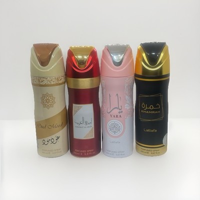 Lattafa Body Spray Perfume 200ml Yara Oud Mood Khamrah Ameerat al