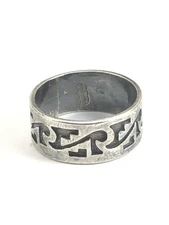 Vintage Sterling Silver Native American Ring Signed Sz9 (Hopi?)