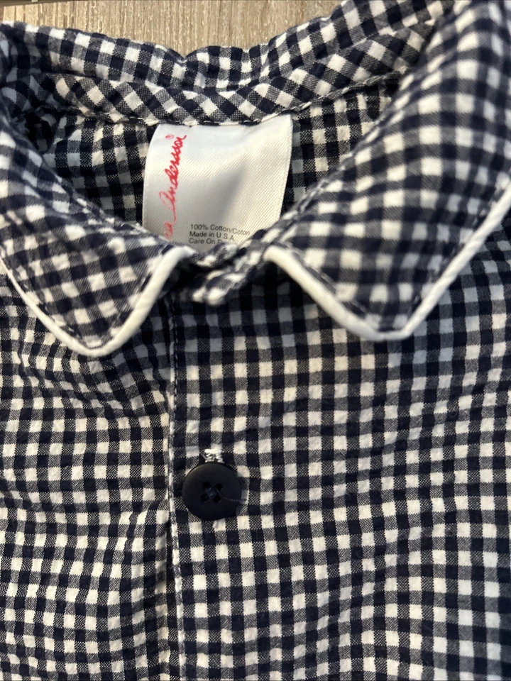 Hanna Andersson Bebé Guinga Mameluco Cuadros Niña Niño Talla 60 cm 3-6 Meses Foto 2 de 4