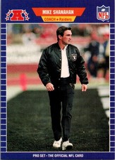 1989 Pro Set Mike Shanahan Los Angeles Raiders #194