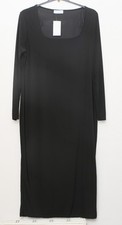 Quiz size 22 3/4 lenght sleeved black soft touch full lenght dress tagged new
