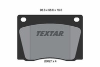 Textar Bremsbelagsatz, Scheibenbremse 2002701 FüR Aston Martin MERCEDES-BENZ