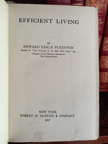 Efficient Living_Edward Earle Purinton_Hardcover_1st Edition / 6th Printing_VG - Picture 8 of 9