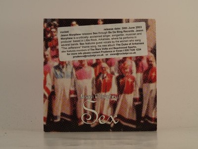 JASON MORPHEW SEX (D83) 3 Track Promo CD Single including Card Sleeve BA DA BING