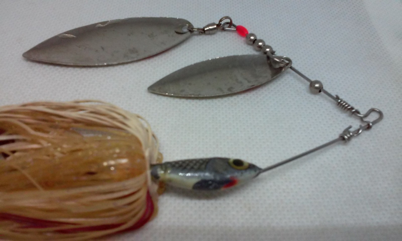 Vtg Bagley SpinnerBait Prizm Image Shad/Wht/Gld 1/2oz  Spinnerbait fishing Lure - Image 4