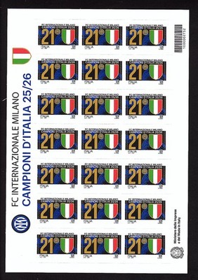Italy 2026: Inter Champione d'Italia - new and perfect sheet