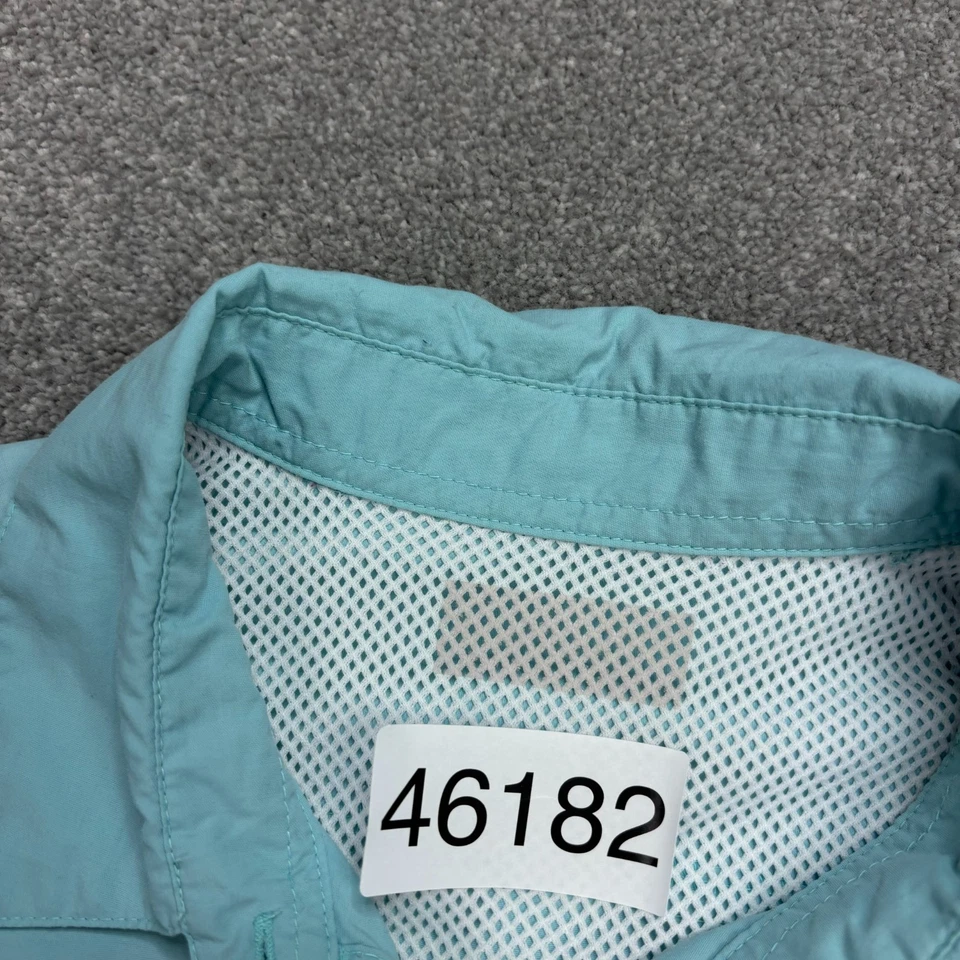 Columbia Shirt Womens Small Blue Button Up Hiking Hawaiian Beach Trail Lady - Image 4 of 4