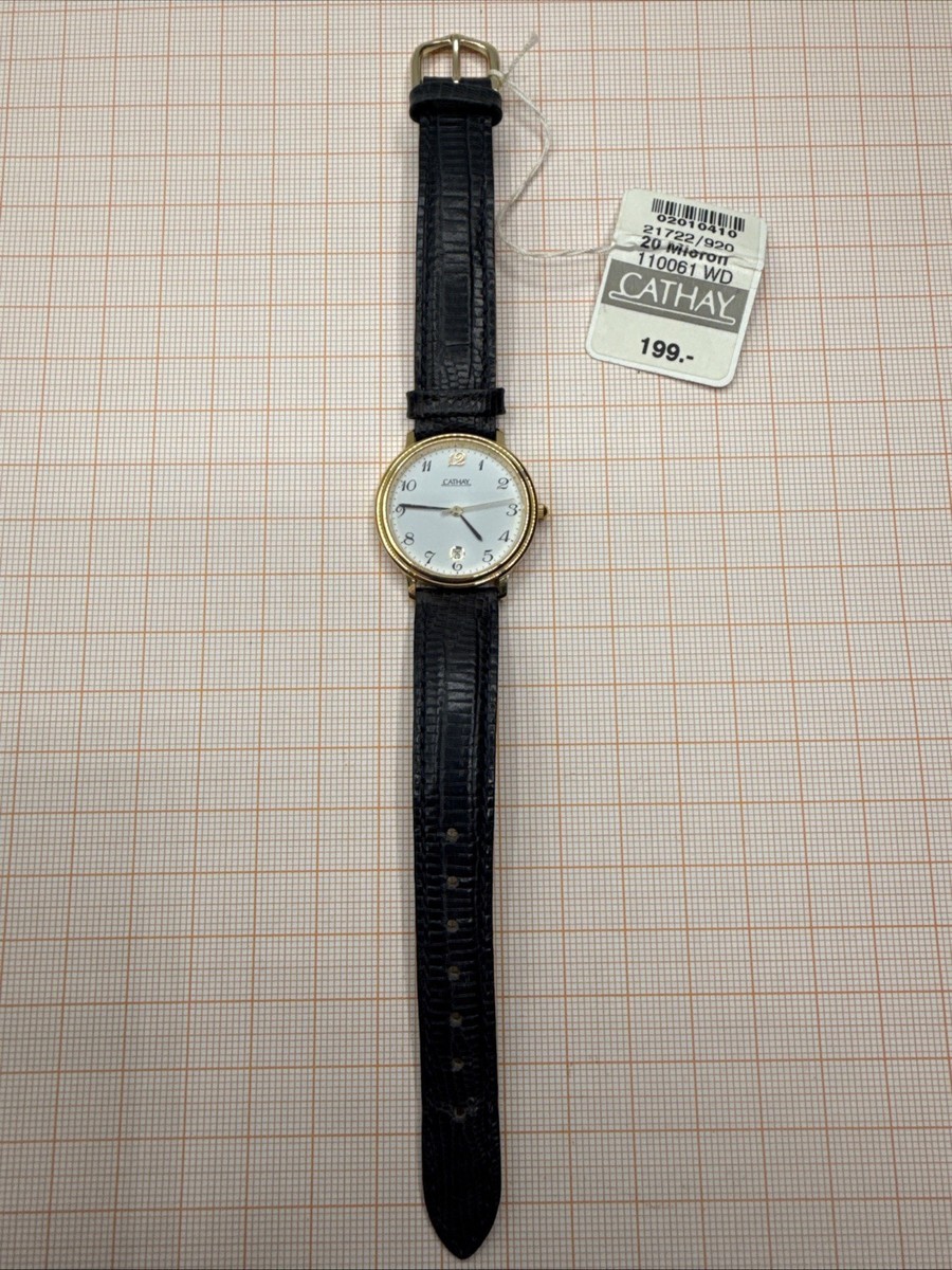 Armbanduhr Goldfarbene Cathay Swiss Made Damenuhr Vintage