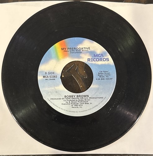 BOBBY BROWN VINYL 45 LOT: My Prerogative / Humpin’ Around RAINBOW MCA RECORD SET - Picture 5 of 6