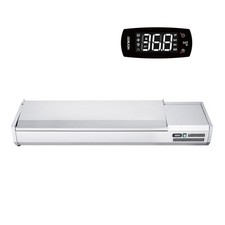 Uimoso Countertop Refrigerated Salad and Pizza Prep Station Stainless Guard 160W