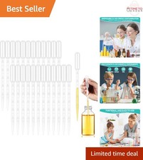 120PCS 5ML Plastic Transfer Pipettes Disposable Graduated Dropper for Essenti...