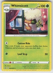 Whimsicott 006/202 Rare Sword & Shield Base Set