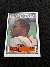 GERALD RIGGS ROOKIE 1983 TOPPS ATLANTA FALCONS NRMT #25 RC FOOTBALL CARD. rookie card picture