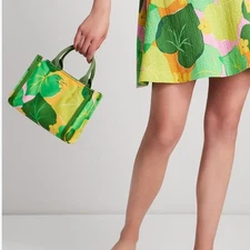 Kate Spade NY Sam Mini Tote Bag  Little Cucumber Floral Print Green Multi NWOT