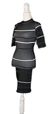 • NWT Intimately Free People Half Sleeve Striped Seamless Bodycon Dress Sz XS/S 