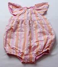 First Impressions Baby Girl's Striped Seersucker Sunsuit LB3 Bon Bon Size 12 Mo