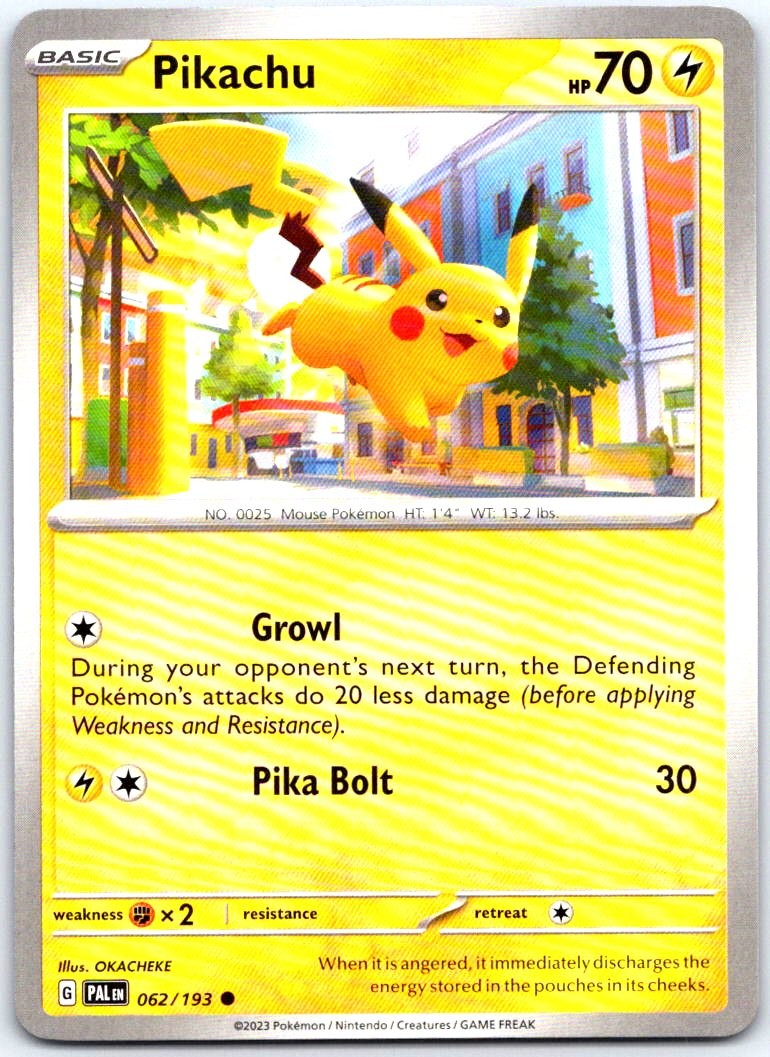 Pikachu 062/193 SV02: Paldea Evolved NM Pokemon TCG