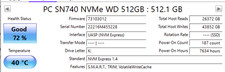 Western Digital WD SN740 512GB SSD M.2 2230 30mm NVMe 03P0KH