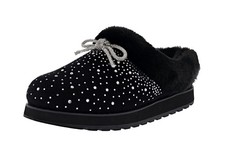 SKECHERS WOMENS BOBS KEEPSAKES- FROSTED TIES 113919/BBK CLOG SLIPPERS